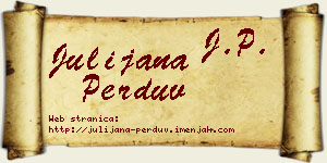 Julijana Perduv vizit kartica